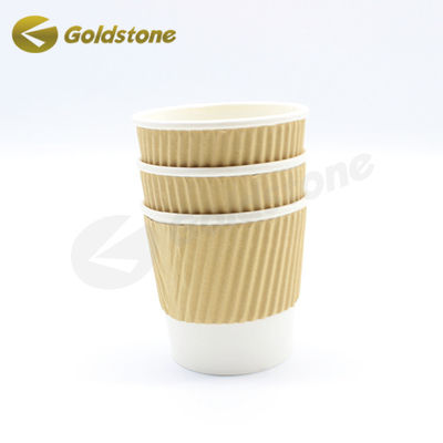 Warme drank compatibele Ripple Wandbekers Bruine Kraft Ripple Cups Voor veelzijdig