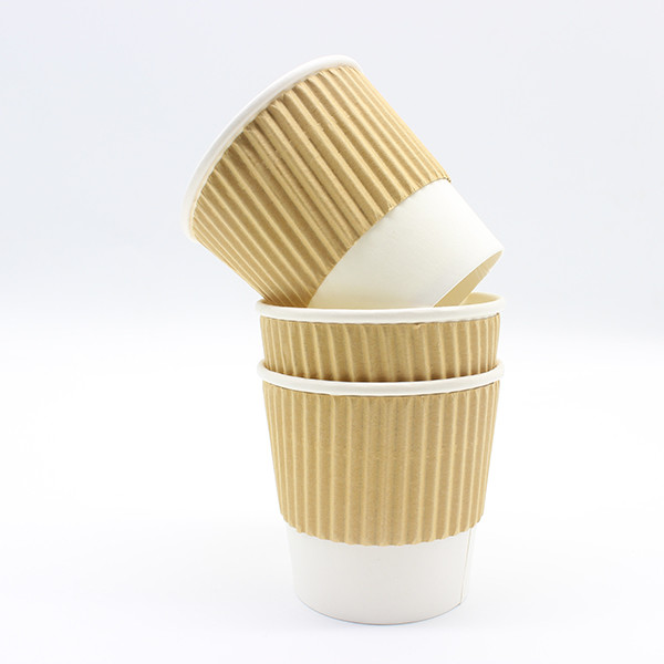 Combinatie van isolatie Kraft Ripple Paper Cups en isolatie voor warme en koude dranken 1