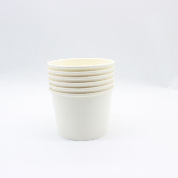 Recycled white disposable paper bowl vermindert afval 260 18PE 1