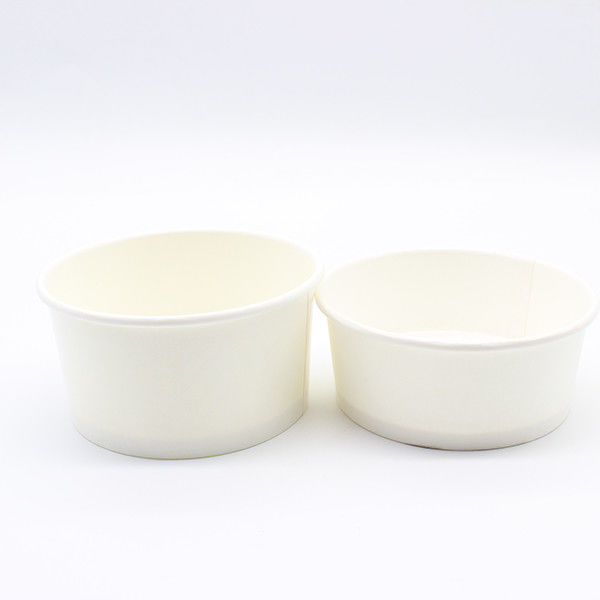 Recycled white disposable paper bowl vermindert afval 260 18PE 0